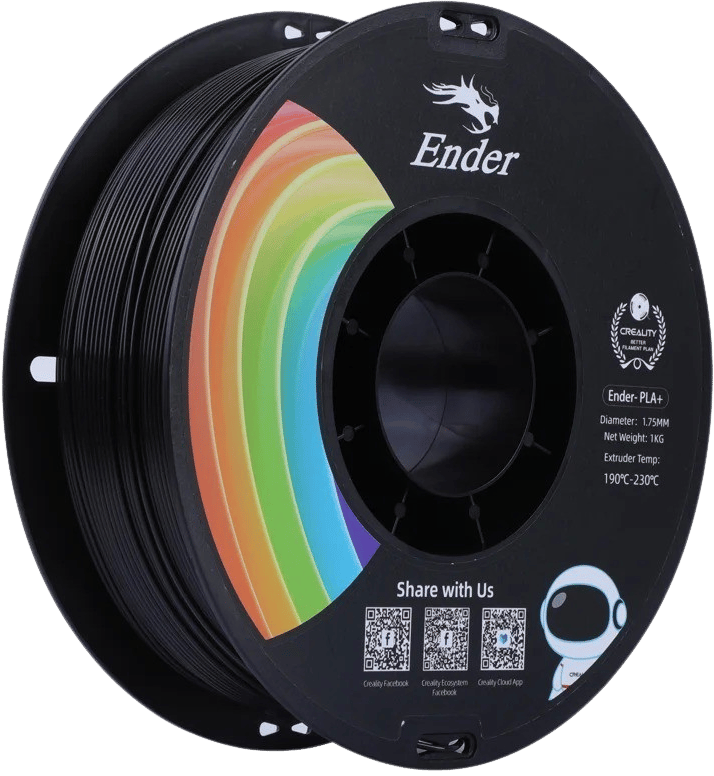 Creality Ender PLA+ 1.75mm - 1 kg - Svart