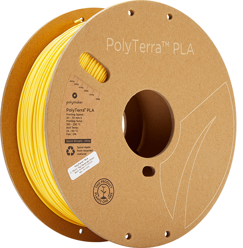 Polymaker PolyTerra PLA 1.75mm - 1 kg - Gul