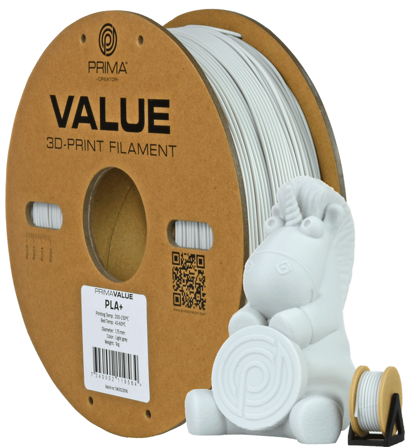 Prima Creator Prima Value PLA+ 1.75mm 1kg - Ljusgrå