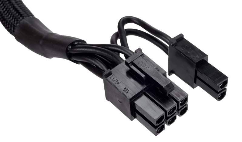 Corsair Typ 4 Sleeved, svart PCI-E