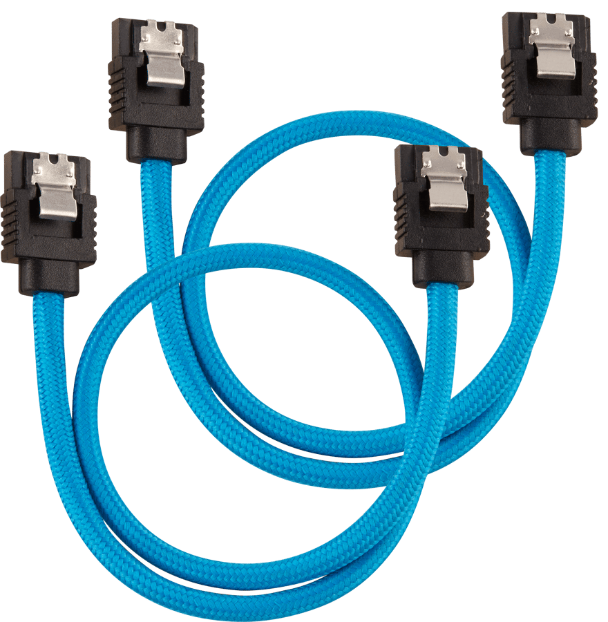 Corsair SATA-kabel Rak Blå 30cm 2-pack