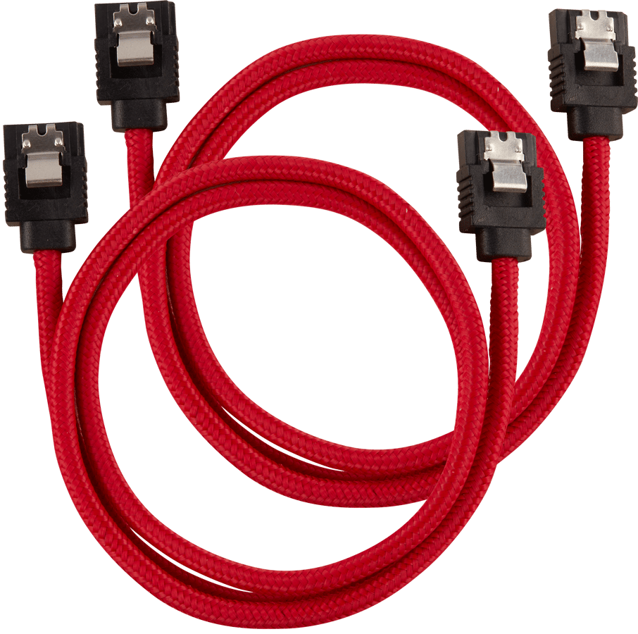 Corsair SATA-kabel Rak Röd 60cm 2-pack