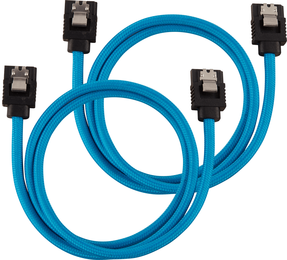 Corsair SATA-kabel Rak Blå 60cm 2-pack