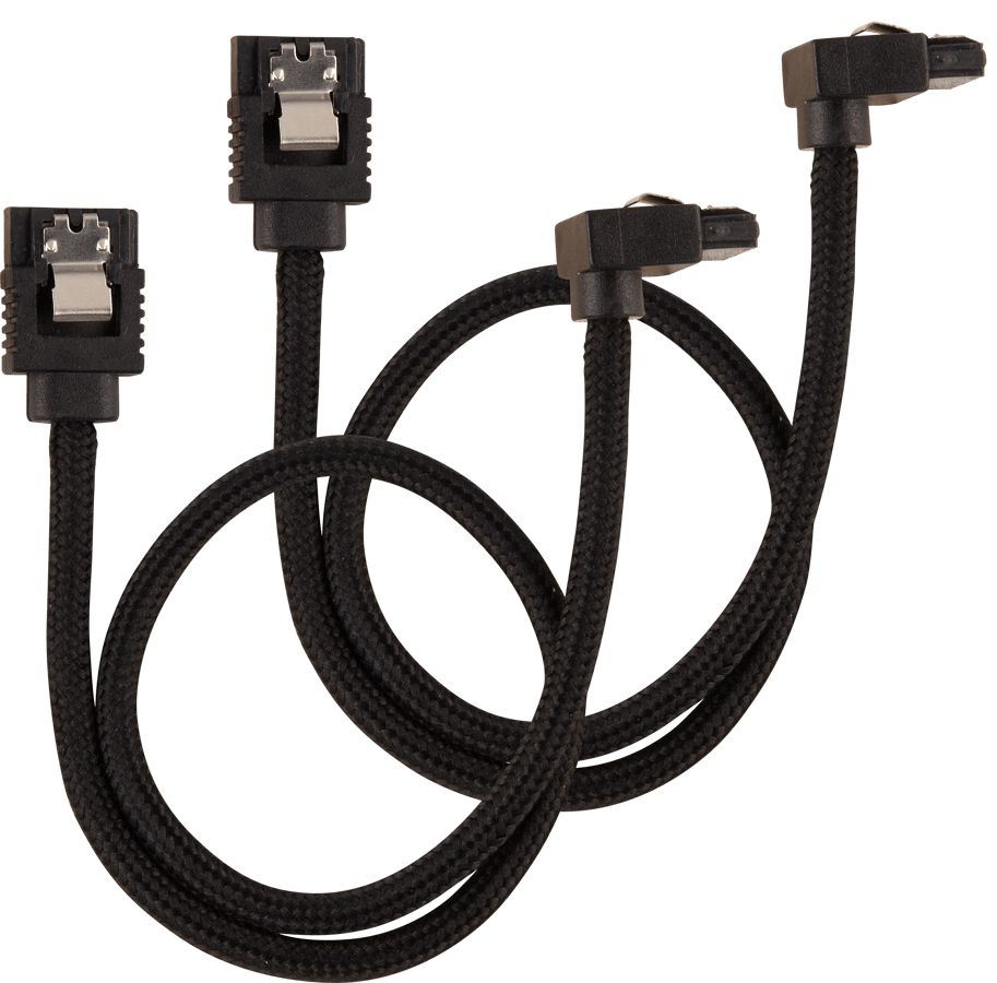 Corsair SATA-kabel Vinklad Svart 30cm 2-pack
