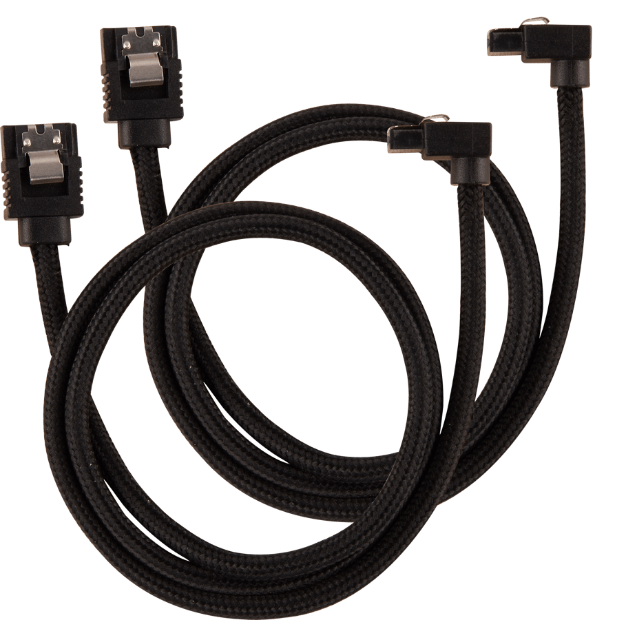 Corsair SATA-kabel Vinklad Svart 60cm 2-pack