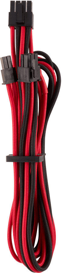 Corsair Sleevad PCIe-kabel Single Typ 4 Gen 4 -Svart/Röd
