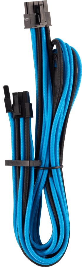 Corsair Sleevad PCIe-kabel Single Typ 4 Gen 4 -Svart/Blå