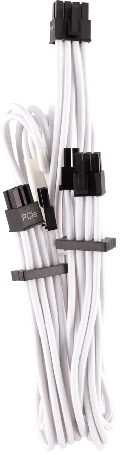 Corsair Sleevad PCIe-kabel Dual Typ 4 Gen 4 -Vit