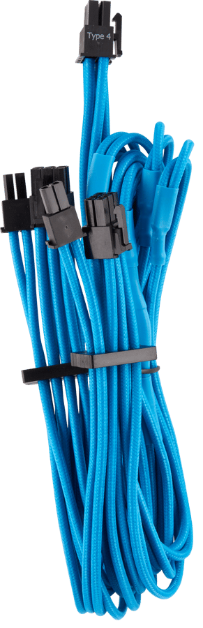 Corsair Sleevad PCIe-kabel Dual Typ 4 Gen 4 -Blå