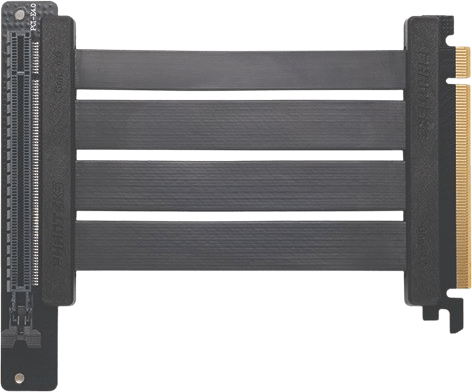 Phanteks Flatline Gen 4 Riser 150mm 90°-vinkel Svart