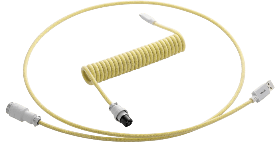 CableMod Pro Coiled Cable - Lemon Ice