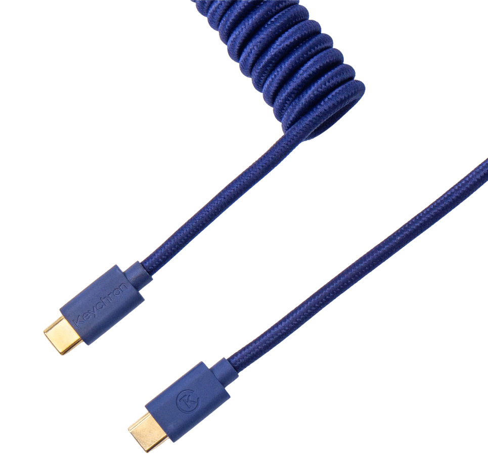 Keychron Coiled Aviator Cable Blå