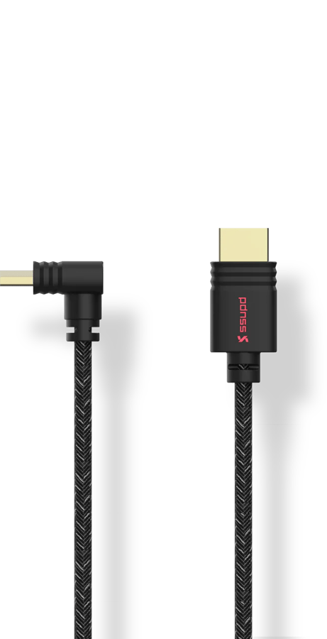 SSUPD Meshroom DisplayPort 1.4 kabel - 90 grader