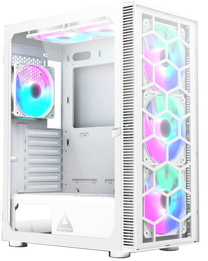 Montech X3 Glass Vit