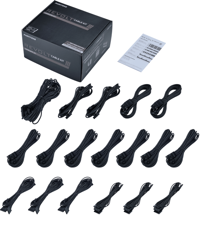 Phanteks Revolt Komplett Kabelset Svart