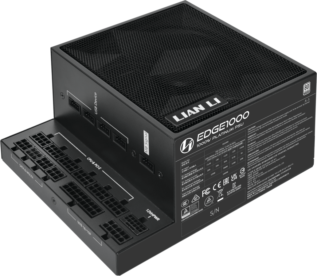 Lian Li EDGE Platinum Svart 1000W