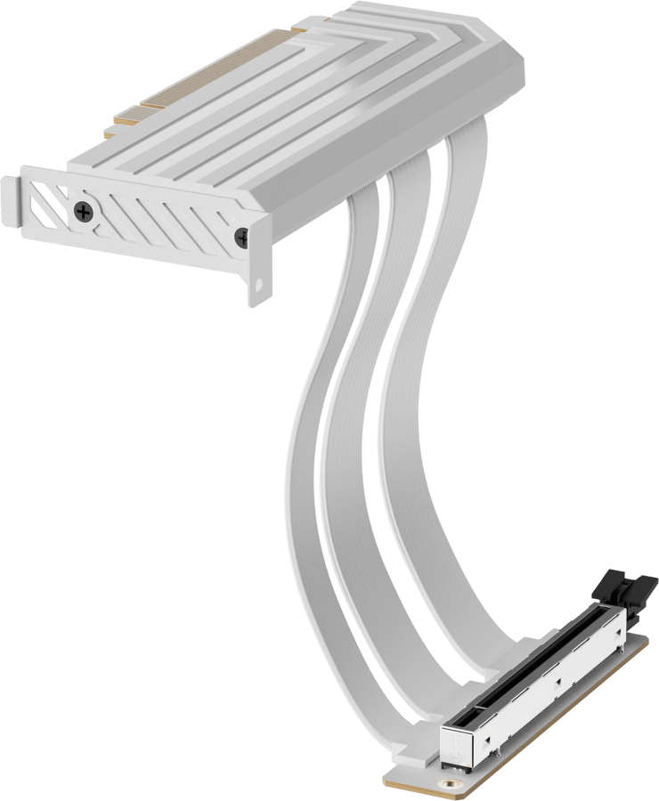 Hyte PCIE 5.0 Hyper Riser Cable- Snow White