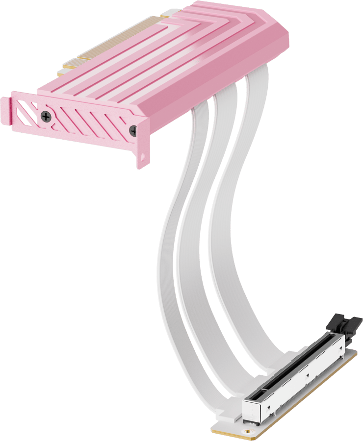 Hyte PCIE 5.0 Hyper Riser Cable - Strawberry Milk