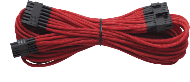 Corsair AX(i)1200i/860i/760i Sleeved 24-pin cable, Röd