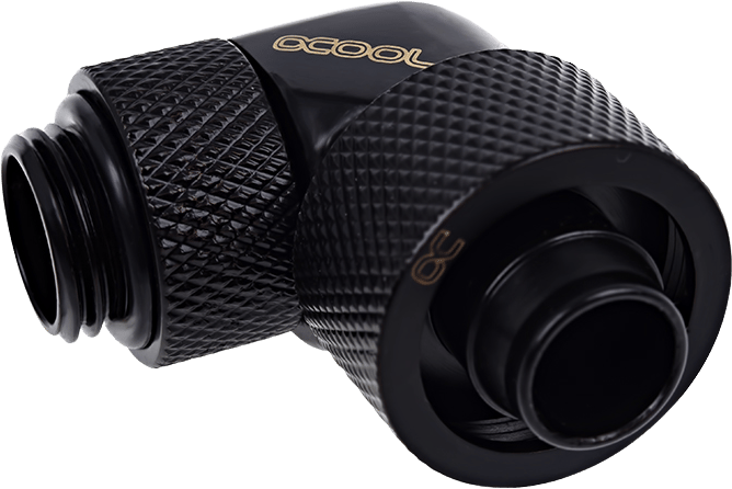 Alphacool Eiszapfen 16/10mm kompressionsanslutning 90° roterbar G1/4 - svart