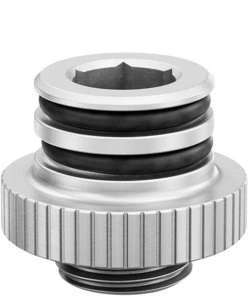 EK-Quantum Torque Push-In Adapter M 7 - Satin Titanium