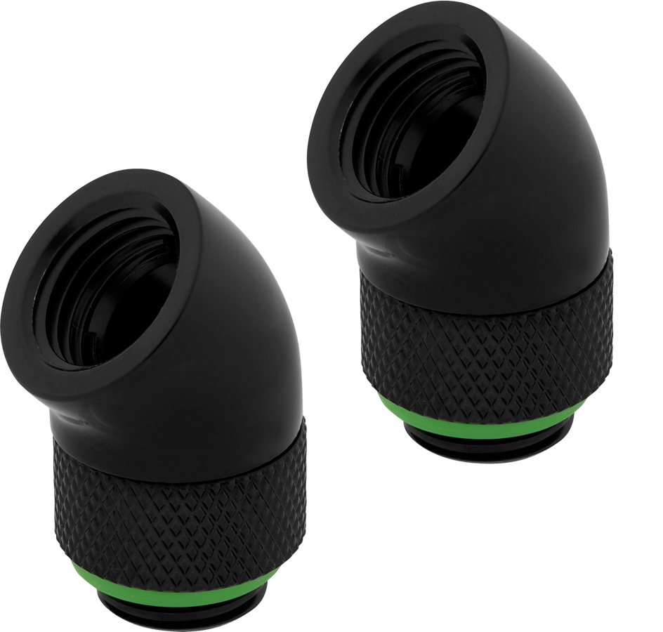 Corsair Hydro X Series XF 45° Rotary Adapter 2-pack - Svart