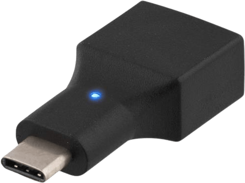 DELTACO USB 2.0 Adapter C ha till A ho Svart