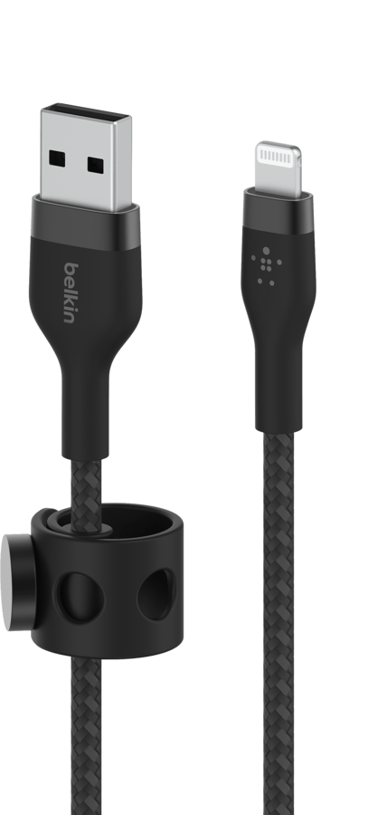 Belkin Boost Charge Pro Flex USB-A till Lightning 3m, Svart