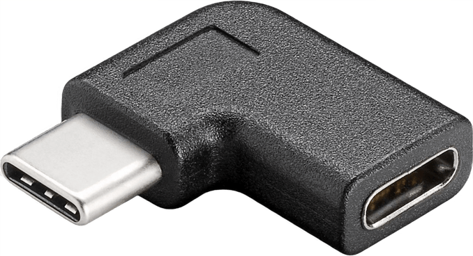 MicroConnect USB-C -> USB C , Vinklad adapter 90°
