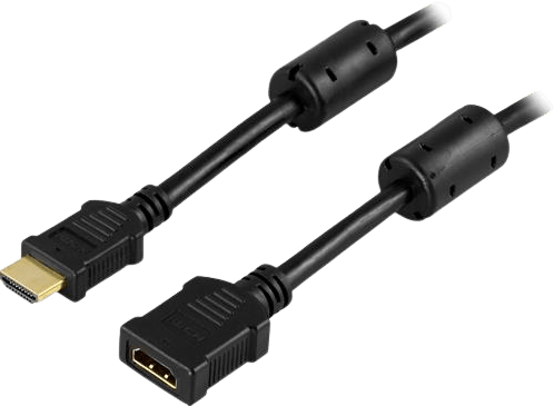 DELTACO HDMI förlängningskabel ha-ho Svart 3 m