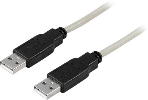 DELTACO USB 2.0 kabel Typ A hane - Typ A hane Grå 0.5m