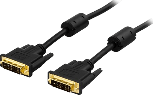 DELTACO DVI monitorkabel DVI-D Single Link ha-ha Svart 3 m