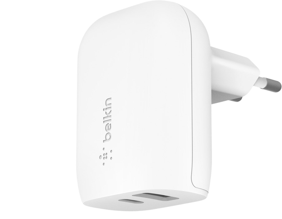 Belkin Väggladdare 1xUSB-C PD 1x USB-A, 37W Vit