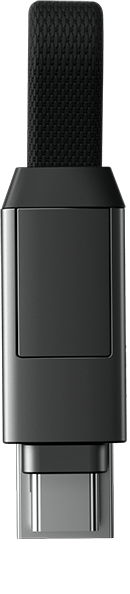 Rolling Square InCharge 6, USB-C/Lightning/Micro USB, 6 cm, Grå