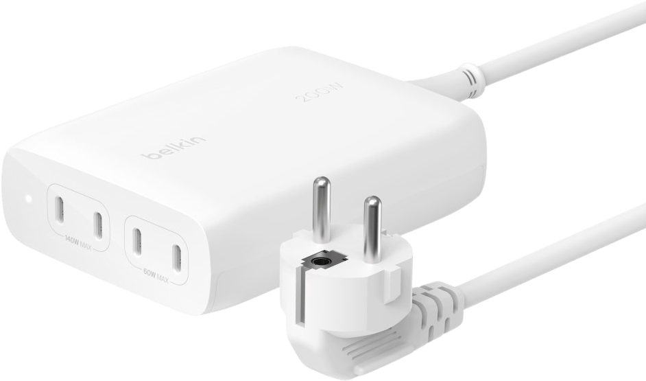 Belkin Laddstation GaN USB-C 200W 4 portar