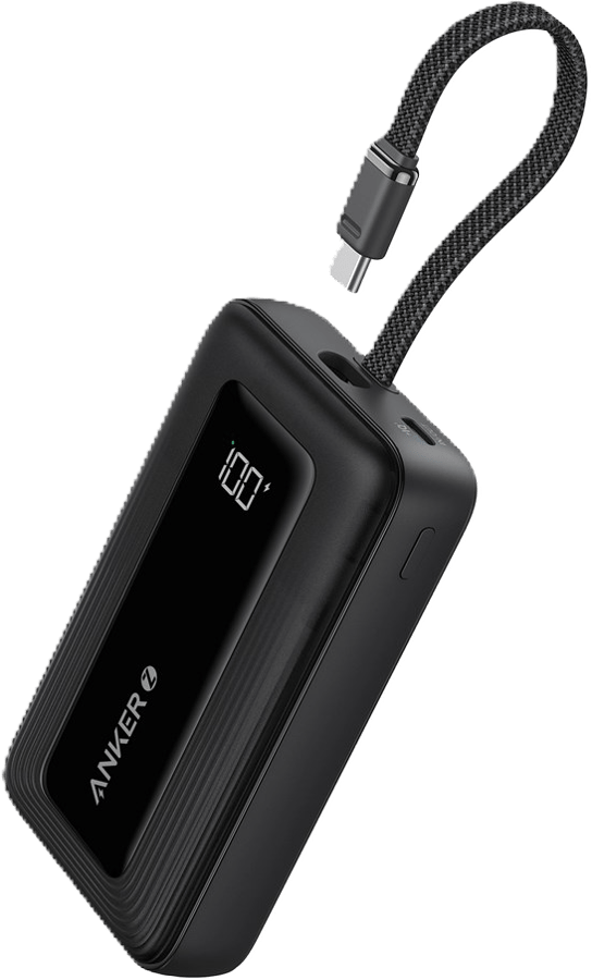 Anker Zolo Powerbank 20000 mAh 30W med inbyggd USB-C kabel