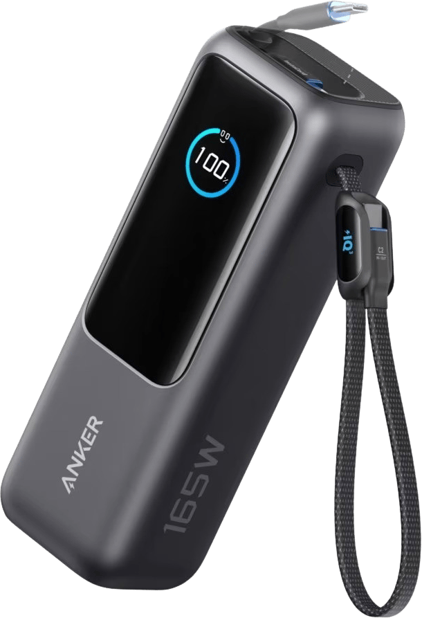 Anker Powerbank 25000 mAh 165W med inbyggda kablar