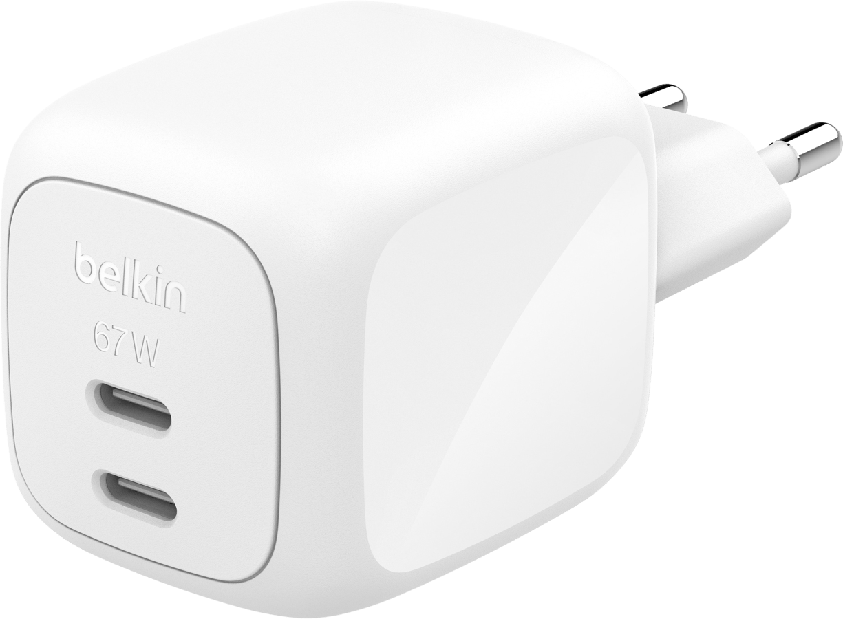 Belkin Väggladdare GaN 2x USB-C 67W