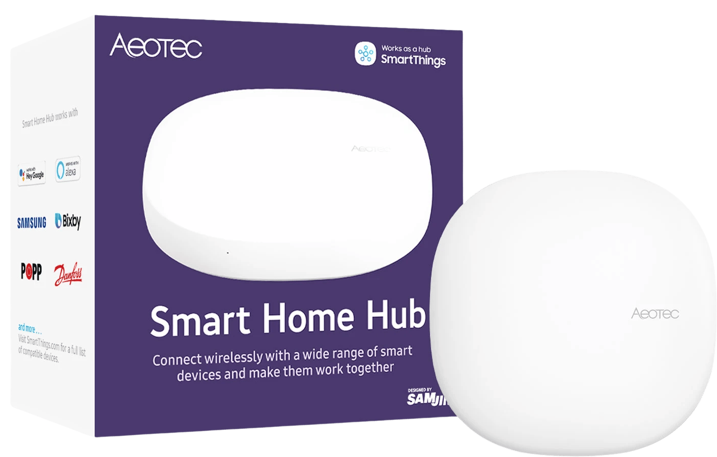 Samsung GP-U999SJVLGEA SmartThings Hub Compatible with Alexa and Google Assistant Zigbee 3rd Generation Z-Wave and Wi-Fi 