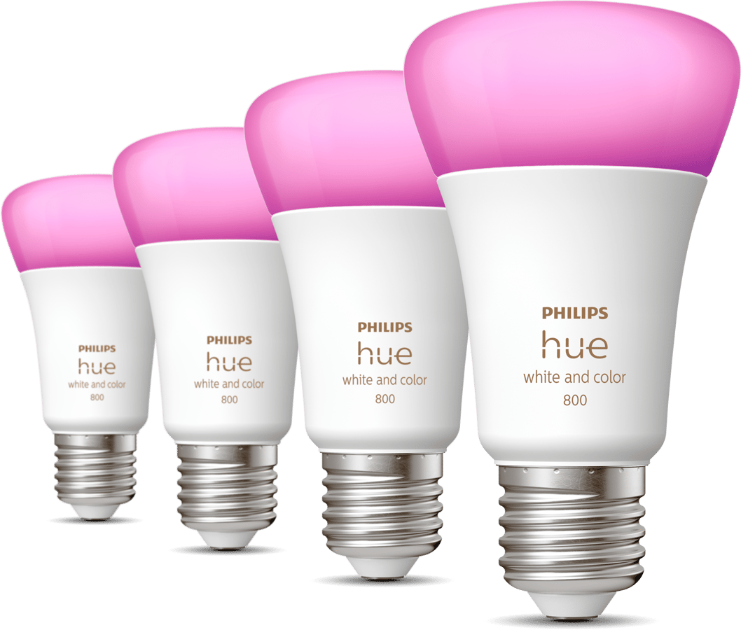 Philips Hue White Color 6.5W E27 4-pack