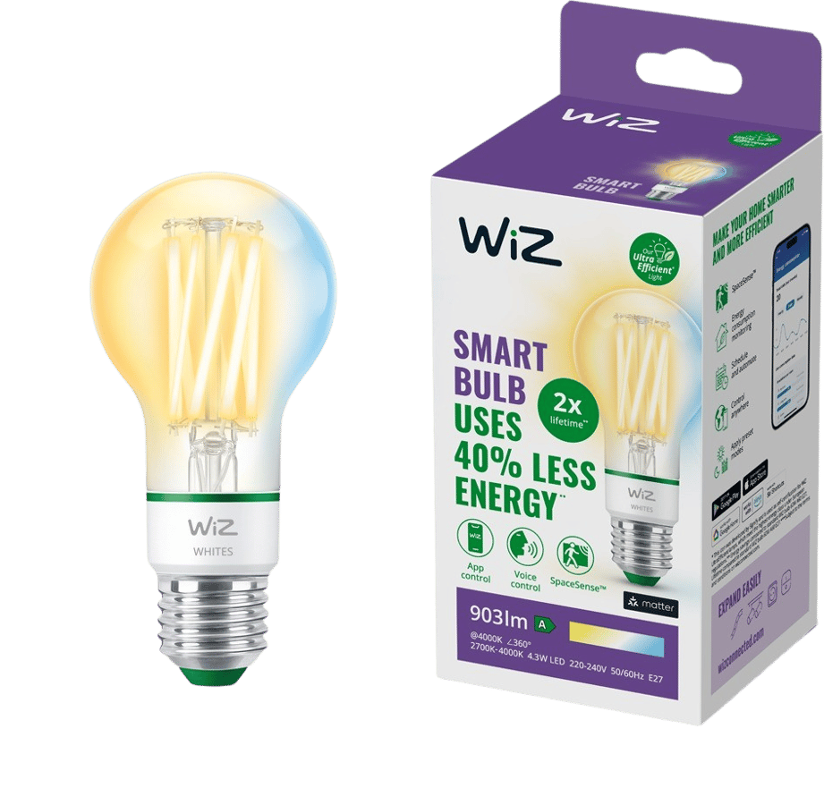 WiZ Wi-Fi Lampa Filament E27 A60