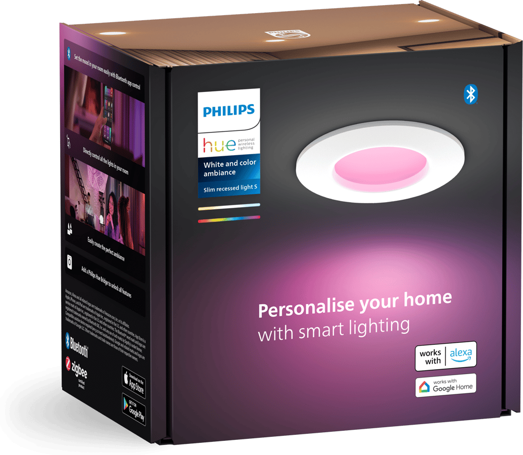 Philips Hue White Color Infälld Spotlight 90mm Vit