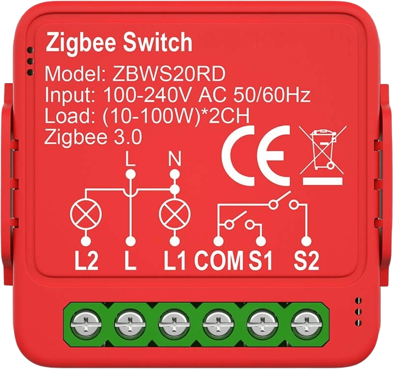 Nedis SmartLife Strömbrytare 2 kanaler Zigbee