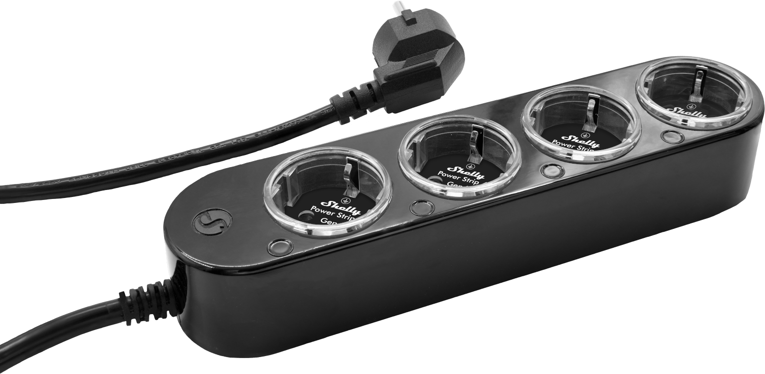 Shelly Power Strip Gen 4 Grenuttag Svart