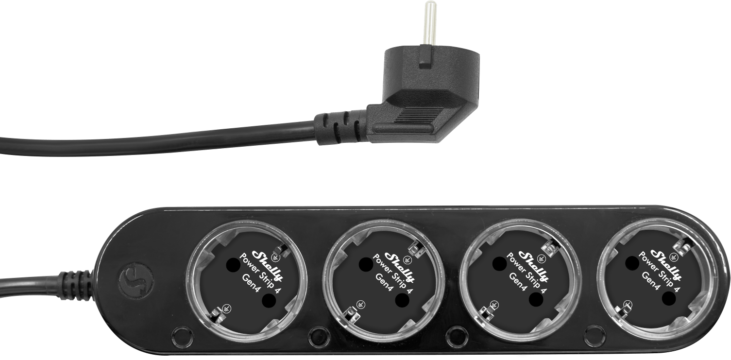 Shelly Power Strip Gen 4 Grenuttag Svart