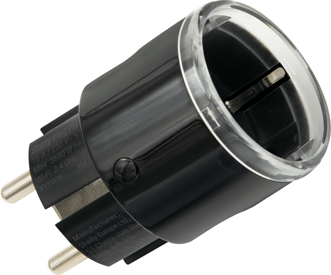 Shelly Plug PM Gen3 Svart