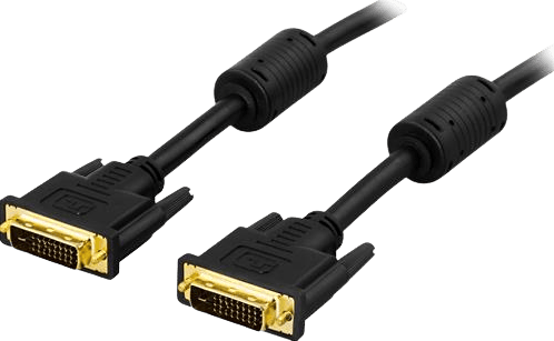 DELTACO DVI monitorkabel DVI-D Dual Link ha-ha Svart 3 m