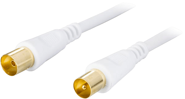 DELTACO Antennkabel Vit 10m