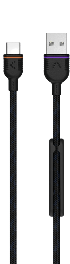 Unisynk USB-A - USB-C Cable Black 2 m