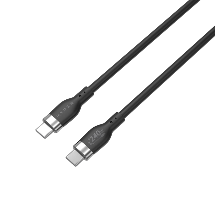 Hyper USB-C to USB-C 240W, 1m, Svart